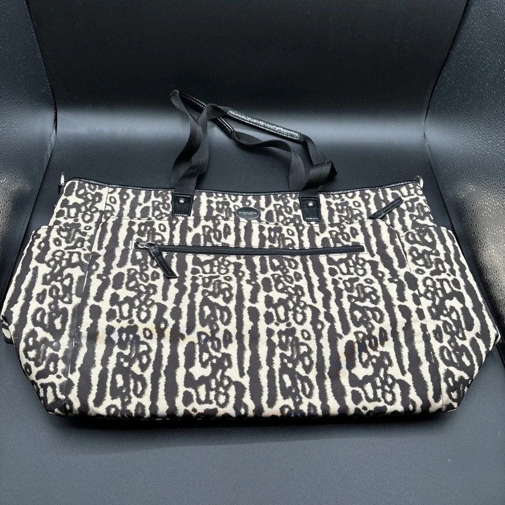 COACH Gateway Ocelot Print Nylon Diaper Bag Large Tote F31982